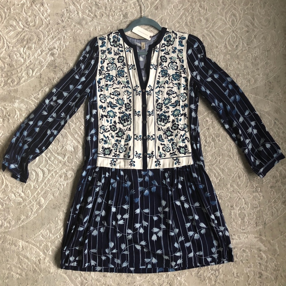 Anthropologie TINY Blue Casual Dress